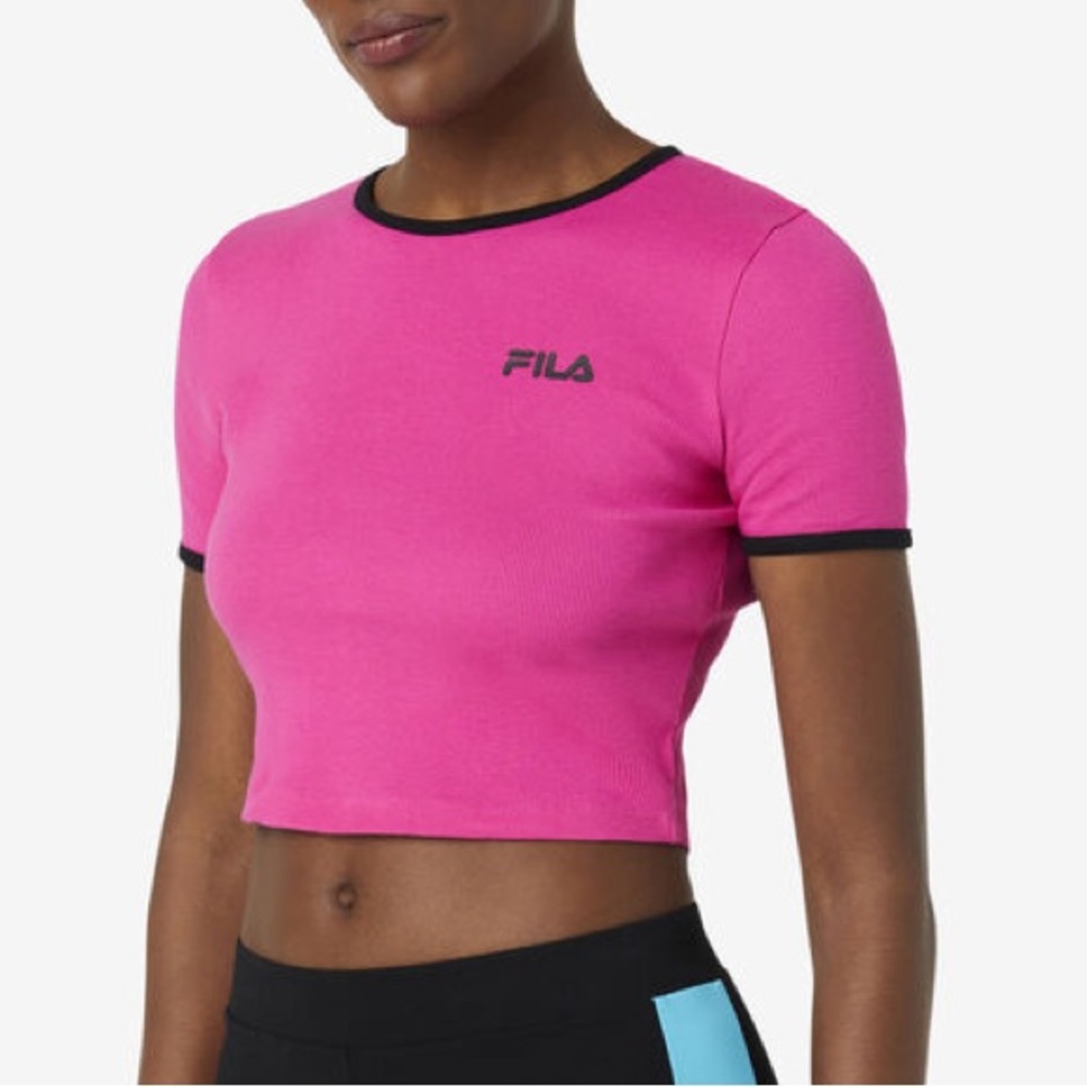 Fila Perla Short Sleeve Tee Pink Size Large